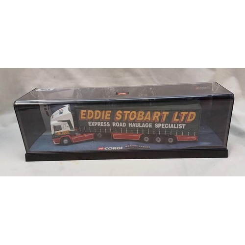 4076 - CORGI 75201 1:50 SCALE ERF CURTAINSIDE, EDDIE STOBART MODEL HGV