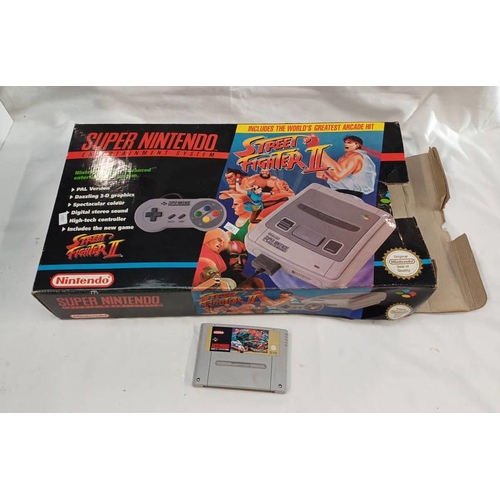 4101 - NINTENDO SNES CONSOLE. BOXED