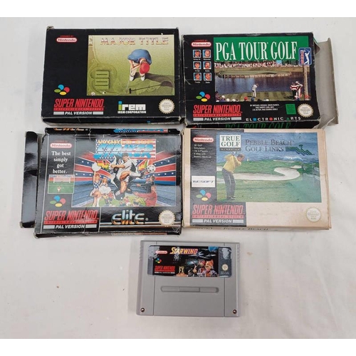 4111 - VARIOUS SUPER NINTENDO GAMES INCLUDING PGA TOUR GOLF, WORLD CUP STRIKER, STAR WING & OTHERS