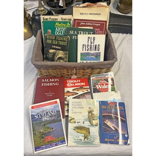 1044 - FISHING RELATED BOOKS TO INCLUDE SALMON FISHING BY HUGH FALKUS, RIVER FISHING BY HUGH FALKUS, RIVER ... 