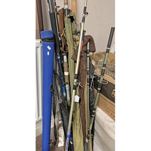 1079 - GOOD SELECTION OF VARIOUS FISHING RODS