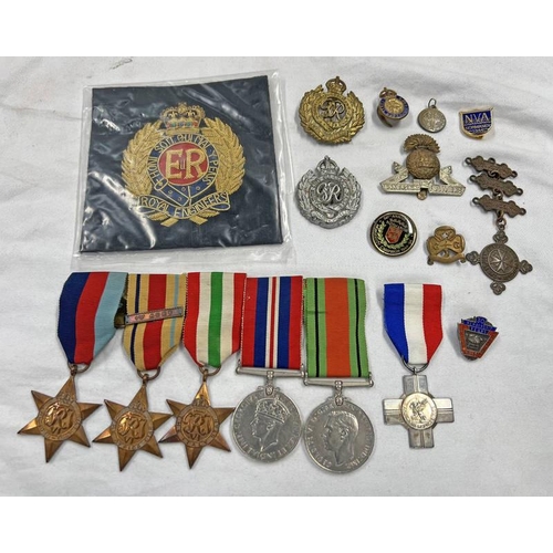1130 - WW2 DUNKIRK VETERAN MEDAL GROUP TO 2916075 SIDNEY SNOWSELL CONSISTING OF 1939-45 STAR, AFRICA STAR, ... 