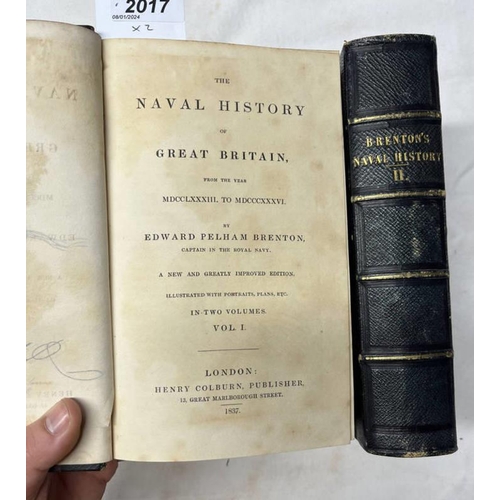 2017 - THE NAVAL HISTORY OF GREAT BRITAIN, FROM THE YEAR MDCCLXXXIII TO MDCCCXXXVI BY EDWARD PELHAM BRENTON... 