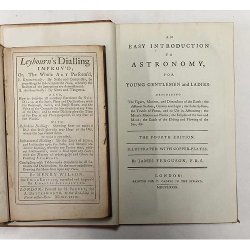 2047 - LEYBOURN'S DIALLING IMPROV'D BY HENRY WILSON, FULLY LEATHER BOUND - 1728 & AN EASY INTRODUCTION TO A... 