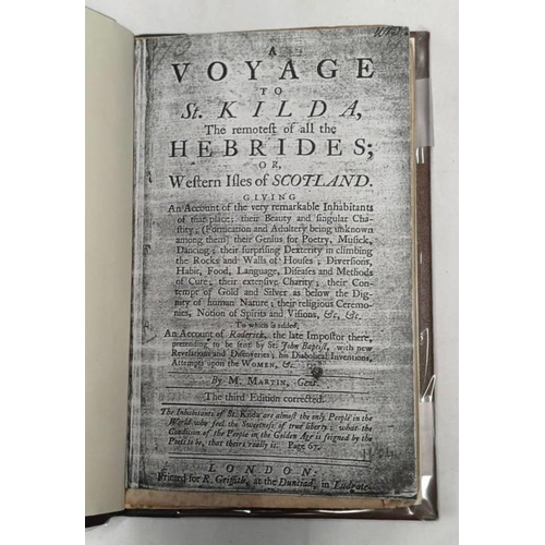 2083 - A VOYAGE TO ST KILDA, THE REMOTEST OF ALL THE HEBRIDES; OR WESTERN ISLES OF SCOTLAND BY M. MARTIN, Q... 