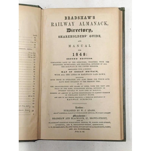 2119 - BRADSHAW'S RAILWAY ALMANACK, DIRECTORY, SHAREHOLDERS' GUIDE AND MANUAL FOR 1848