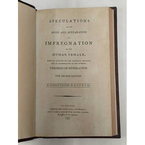 2129 - SPECULATIONS ON THE MODE AND APPEARANCES OF IMPREGNATION IN THE HUMAN FEMALE BY ROBERT COUPER QUARTE... 