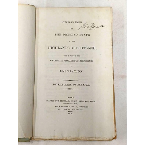 2156 - OBSERVATIONS ON THE PRESENT STATE OF THE HIGHLANDS OF SCOTLAND, WITH A VIEW OF THE CAUSES & PROBABLE... 
