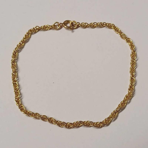 272 - 9CT GOLD FANCY LINK BRACELET - 19CM LONG, 2.6 G