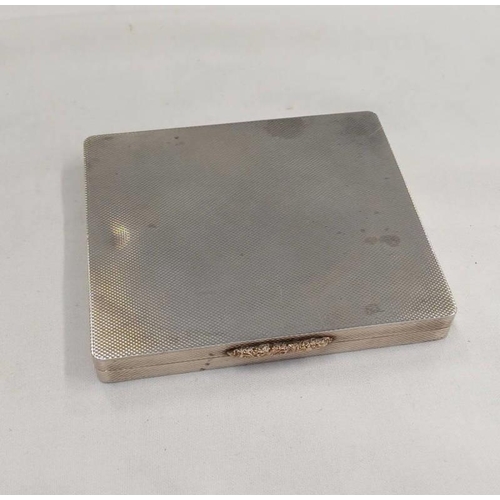 6 - SILVER ENGINE TURNED CARD CASE WITH GILT INTERIOR, BIRMINGHAM 1959 - 130G