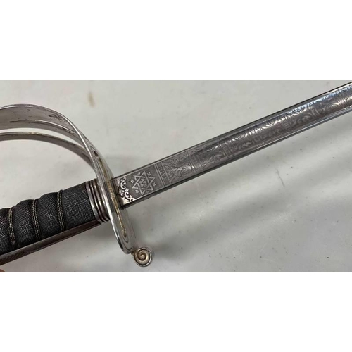 1156 - GEORGE V 1854 PATTERN GRENADIER GUARDS OFFICER'S SWORD RETAILED BY E SMITH SAVILE ROW, NO.14472 WITH... 