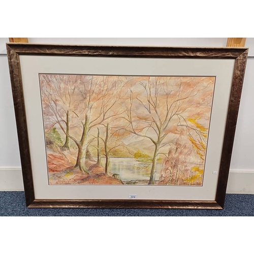 1018 - J HARE,  FASKALLY,  SIGNED,  FRAMED WATERCOLOUR,  50 X 73 CM