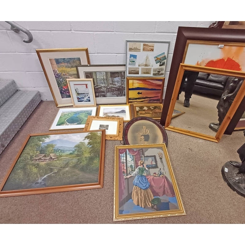 1050D - SELECTION OF PRINTS ETC TO INCLUDE, HOWARD BUTTERWORTH, DUCKS AND FLOWERS, SIGNED IN PENCIL, PRINT, ... 