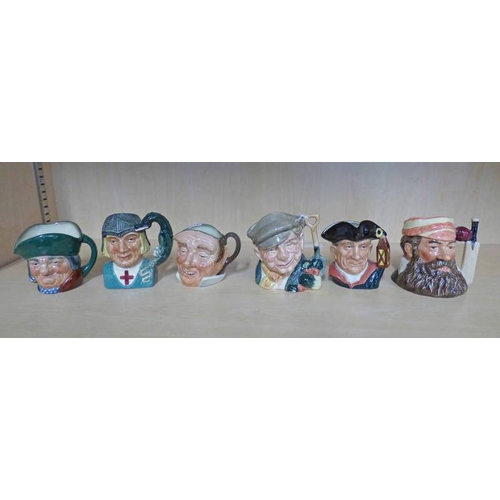 3065 - 6 ROYAL DOULTON CHARACTER JUGS INCLUDING W G. GRACE WITH CERTIFICATE, THE GARDENER, ST GEORGE ETC