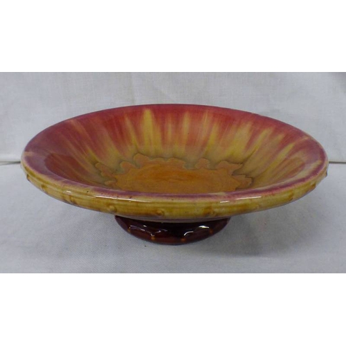 3069 - ART POTTERY BOWL, MARKED LINTHORPE  AND SIGNED C.H. DRESSER NO 451  25 CMS DIAMETER.