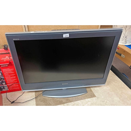 6093 - SONY TV MODEL NO KDL - 3252510 WITH CABLE AND REMOTE