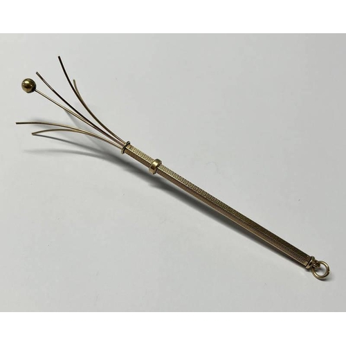 183 - 9CT GOLD COCKTAIL STIRRER - 5.1G