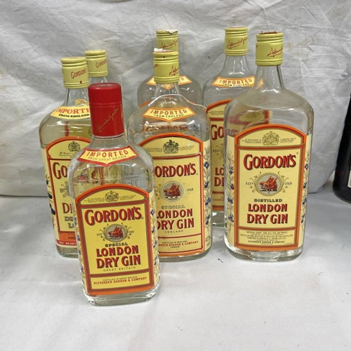 2028 - SELECTION OF GORDONS GIN OF VARIOUS VOLUMES