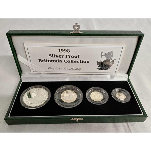 4027 - 1998 SILVER PROOF BRITANNIA COLLECTION, IN CASE OF ISSUE, WITH C.O.A.