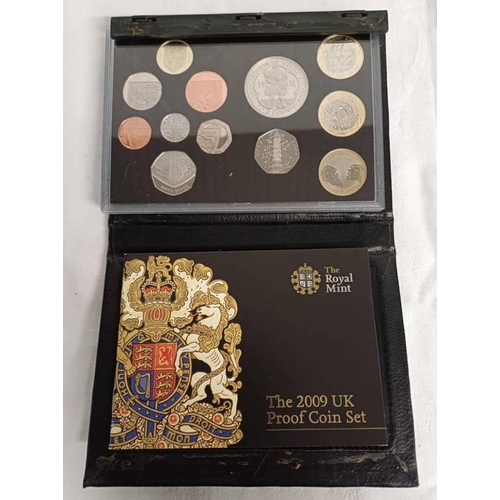 4036 - 2009 UK DELUXE PROOF 12-COIN SET, INCLUDING KEW GARDENS 50P, IN CASE OF ISSUE, WITH C.O.A.