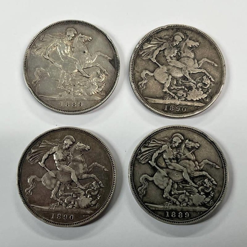 4040 - 2 X 1889 & 2 X 1890 VICTORIA CROWNS