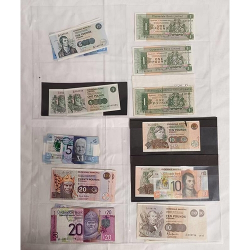 4120 - 27 X CLYDESDALE BANK BANKNOTES TO INCLUDE 2005, 2006, 2 X 2009, 3 X 2015 AND 2019  £20 NOTES, 2 X 19... 