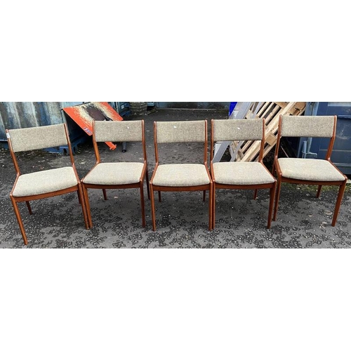 5481 - SET OF 5 TEAK DINING CHAIRS