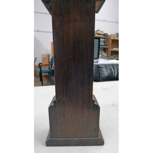 92 - 19TH CENTURY INLAID ROSEWOOD APPRENTICE PIECE LONG CASE CLOCK WITH BONE, OLIVE WOOD & BOX WOOD  - 49... 