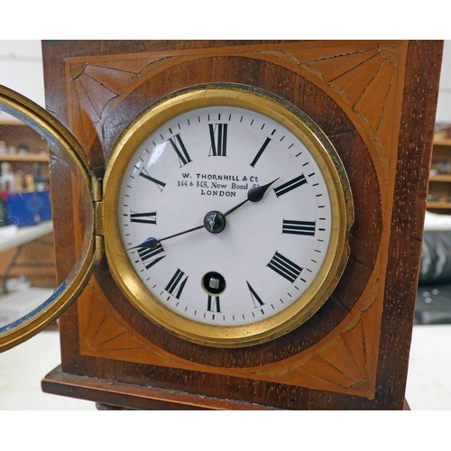 94 - 19TH CENTURY MAHOGANY APPRENTICE PIECE LONG CASE CLOCK WITH SATINWOOD, BOXWOOD & OLIVEWOOD INLAY. TH... 