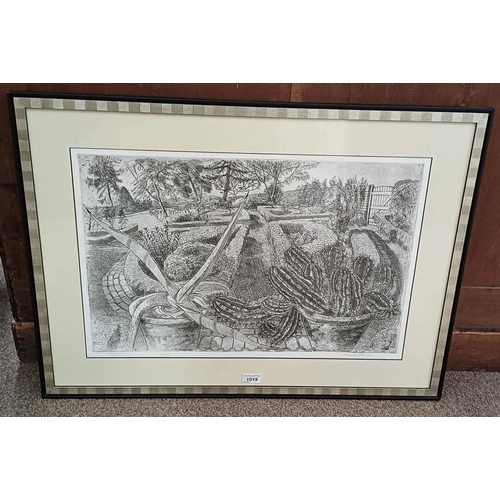1019 - RICHARD BAWDEN  'KNOT' SIGNED IN PENCIL FRAMED ETCHING 39CM X 60 CM