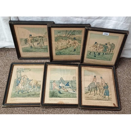 1096 - SELECTION OF EARLY PRINTS AFTER H ALKEN DEPICTING VARIOUS COUNTRY SIDE AND HORSE RELATED CHARACTERS ... 