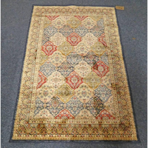 1216 - MULTI COLOURED CASHMERE RUG ALL OVER PATTERN - 171 X 118 CM