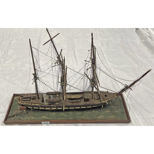 1243 - LATE 19TH CENTURY MODEL OF HMS DIDO (1784) A ENTERPRISE CLASS 28 GUN SIXTH RATE FRIGATE, 49CM TALL