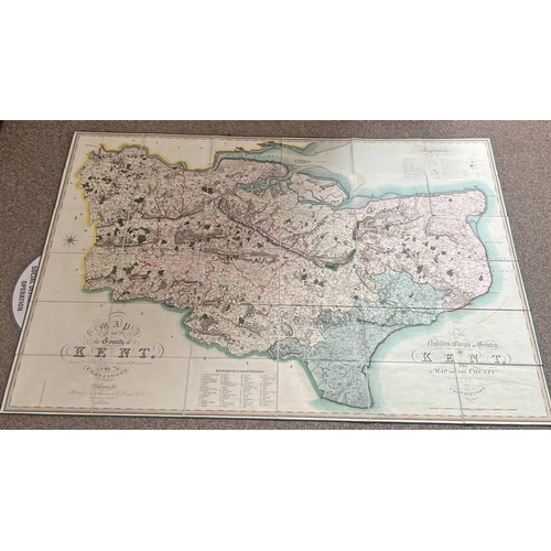 1248 - LARGE SCALE MAP OF THE COUNTY OF KEN FROM AN ACTUAL SURVEY MADE IN THE YEARS 1819 - 1820 BY GREENWOO... 