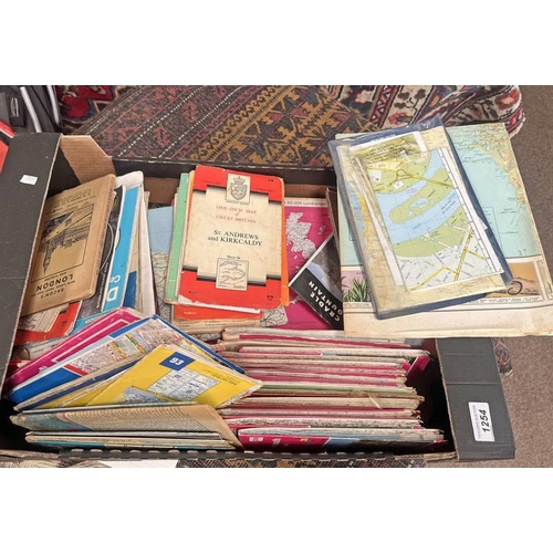 1254 - GOOD SELECTION OF ORDINANCE SURVEY MAPS RANGING FROM SCOTLAND AND SURROUNDING AREAS, TOO TENERIFE ET... 