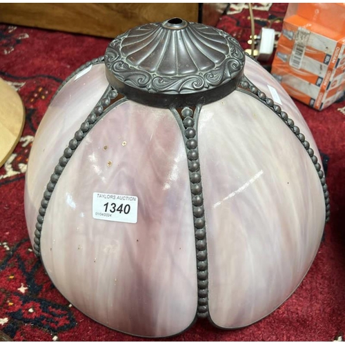 1340 - PINK LIGHT/LAMP SHADE