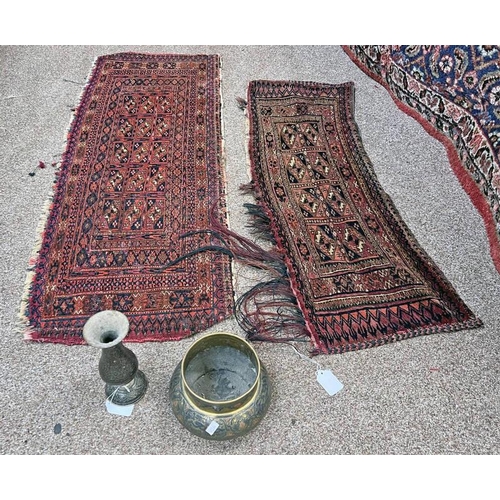 1355 - 2 MIDDLE EASTERN WALL HANGINGS, BRASS CAIROWAVE BOWL & AN INDO PERSIAN VASE -4-