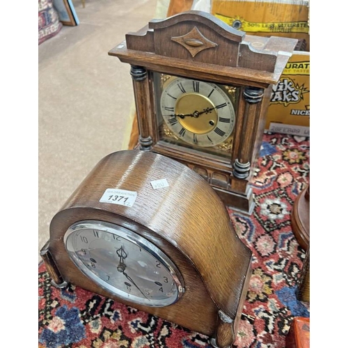 1371 - SMITHS ENFIELD MANTLE CLOCK & A MANTLE CLOCK WITH SILVERED & GILT DIAL -2-