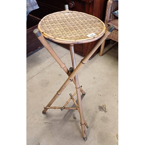 140 - BAMBOO PLANT STAND WITH BRASS FIXTURES