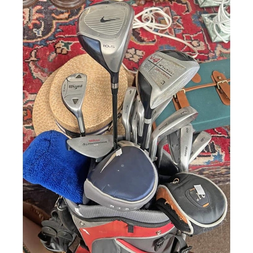 1440 - MIZUNO WIDEC II IRONS, SWING MASTER CHIPPER, NIKE 300CC DRIVER, WILSON HARMONIZED PUTTER, ETC