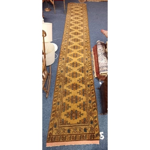 1447 - AFGHAN KAHLAMAMADI MIDDLE EASTERN RUNNER, WITH ALL OVER DESIGN, 487 X 80 CM