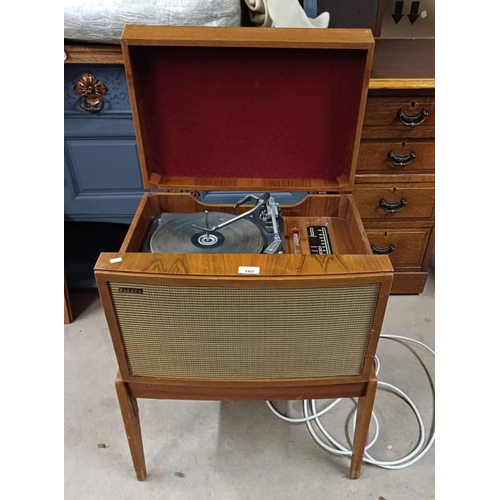 160 - WALNUT CASED HACKER 'SERENADE' WITH AT6 MK#A GARRAND TURNTABLE & SELECTION OF RECORDS