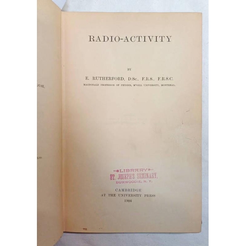 2141 - RADIO-ACTIVITY BY E. RUTHERFORD - 1904