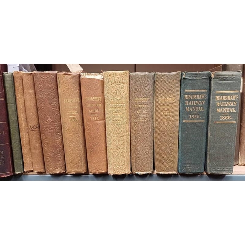 2168 - 11 ISSUES OF BRADSHAW'S RAILWAY ALMANACK, DIRECTORY, SHAREHOLDERS GUIDE AND MANUAL RANGING FROM 1848... 