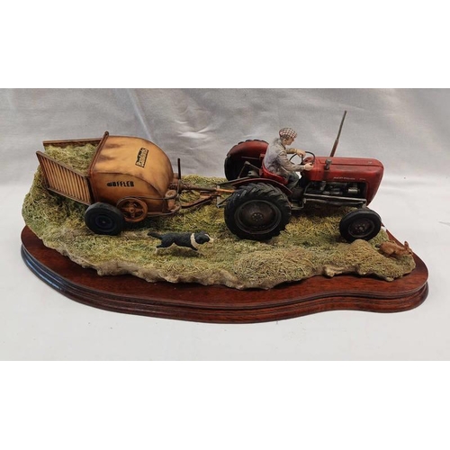 3001A - BORDER FINE ARTS FIGURE 'HAY TURNING' JH110 BY RAY AYRES, WITH CERTIFICATE