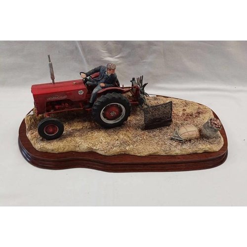 3001B - BORDER FINE ARTS FIGURE 'LIFTING THE PINKS (INTERNATIONAL B250 TRACTOR)' B0219 BY RAY AYRES WITH CER... 