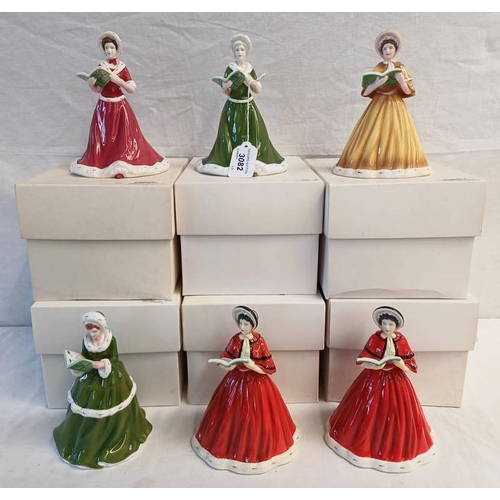 3082 - 6 ROYAL DOULTON FIGURES TO INCLUDE; ON THE FOURTH DAY OF CHRISTMAS HN5171, ON THE NINTH DAY OF CHRIS... 