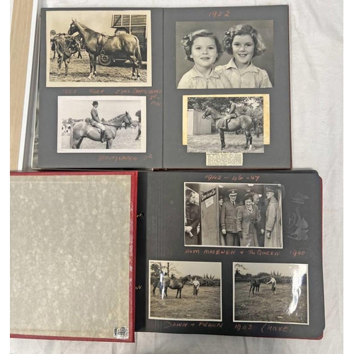 1048 - TWO 1940'S WW2 PHOTOGRAPH ALBUMS TO INCLUDE SCENES SUCH AS AIR VICE MARSHALL MACEWAN AND THE QUEEN 1... 