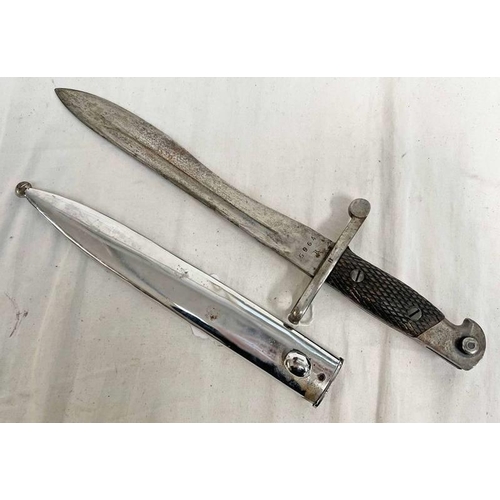 1056 - TOLEDO BOLO BAYONET WITH 24.8 CM LONG BLADE WITH MATCHING SERIAL NUMBER (59864R) TO SCABBARD