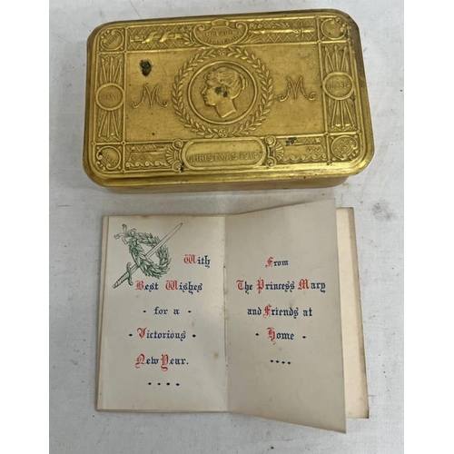 1559 - WW1 CHRISTMAS 1914 TIN WITH CARD